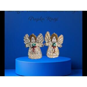 Handcrafted Angel Napkin Rings set of 2